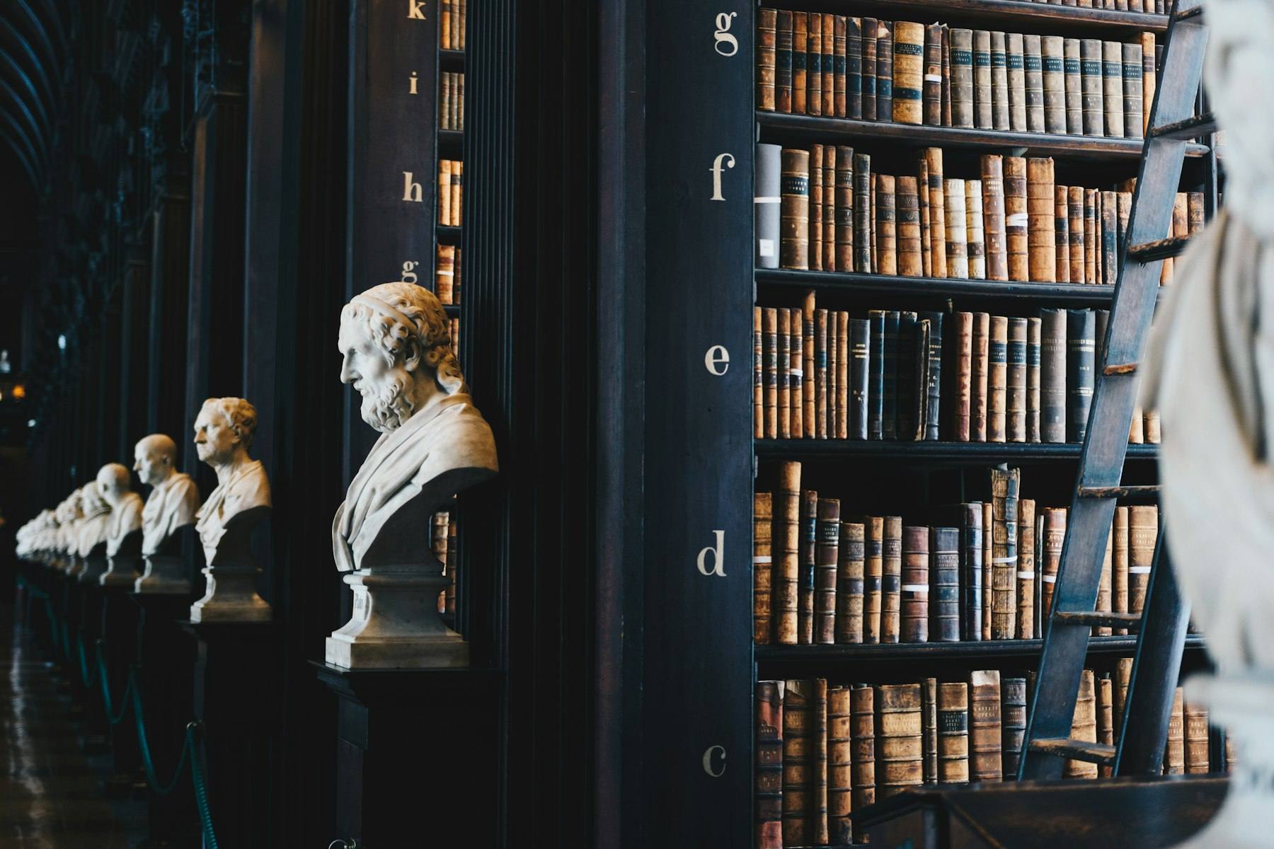 A law library with rows of legal volumes